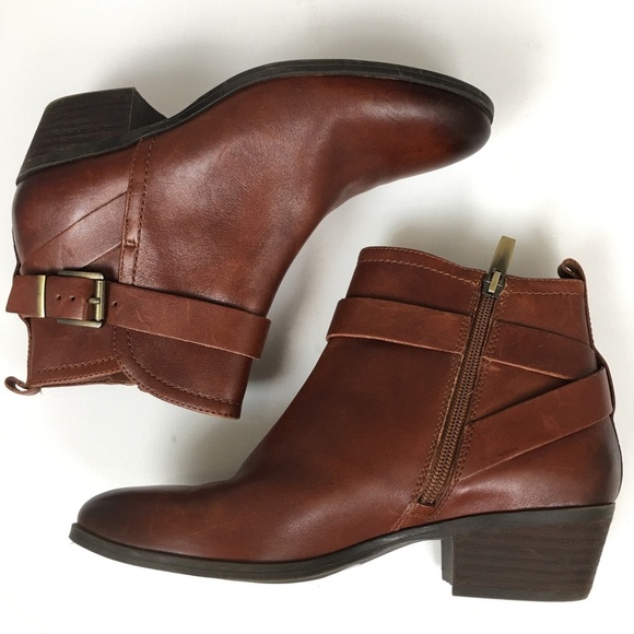 Vince Camuto Womens Size 8 Peamer Ankle Boot Bootie Brown Leather - Picture 13 of 13
